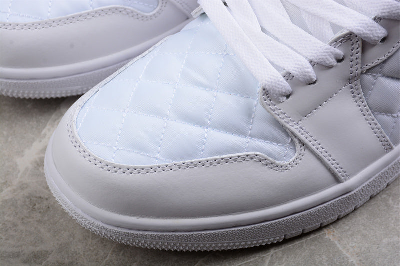 Air Jordan 1 AJ1 Low Quilted – Triple White