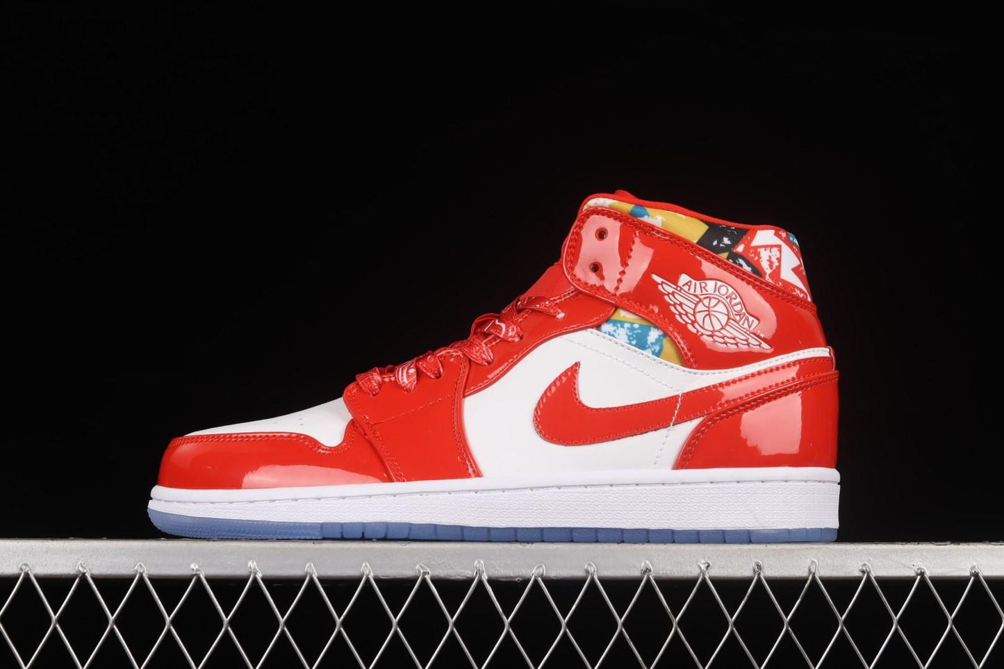 Air Jordan 1 AJ1 Mid – Barcelona Sweater – Red Patent