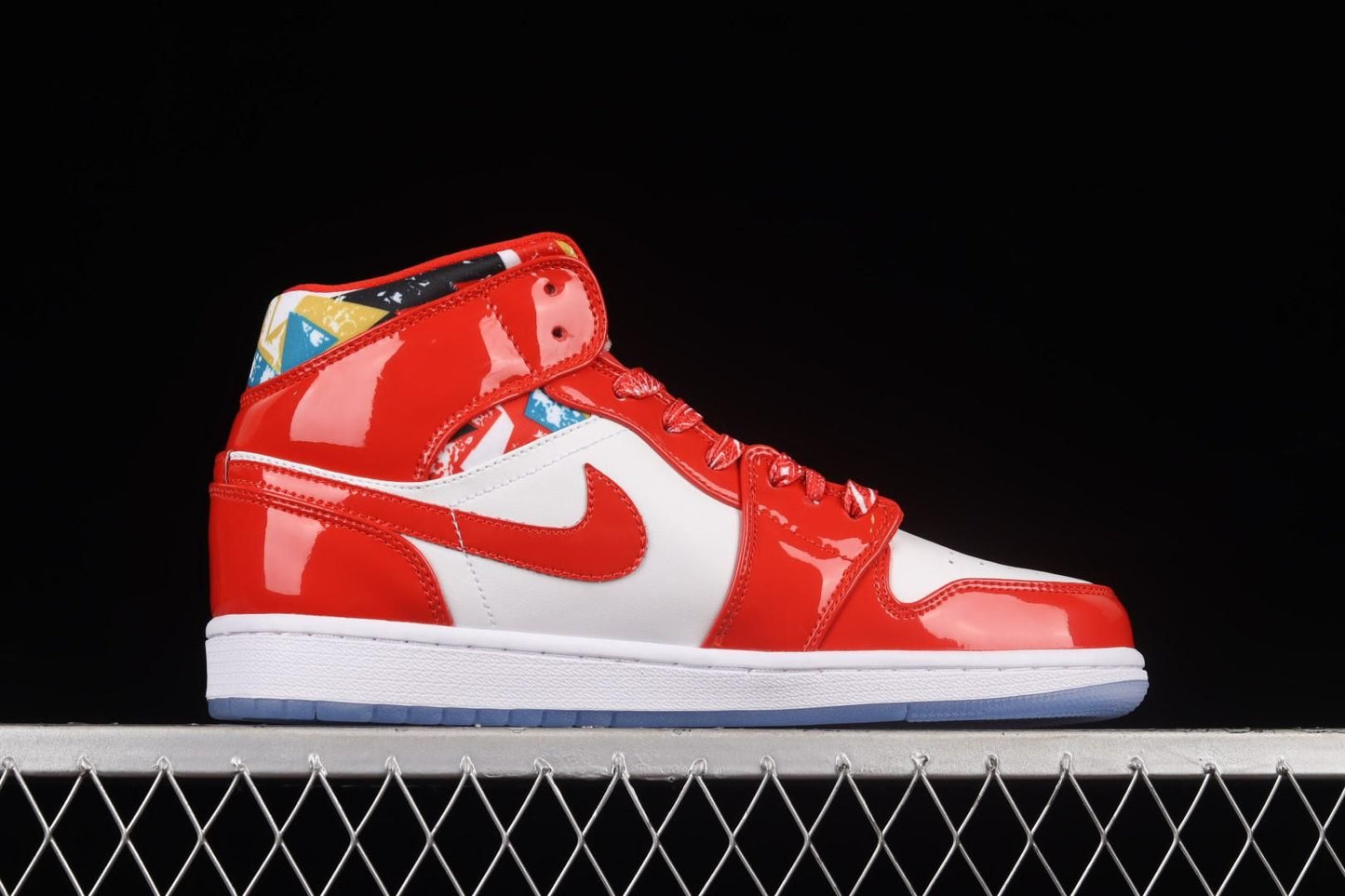 Air Jordan 1 AJ1 Mid – Barcelona Sweater – Red Patent