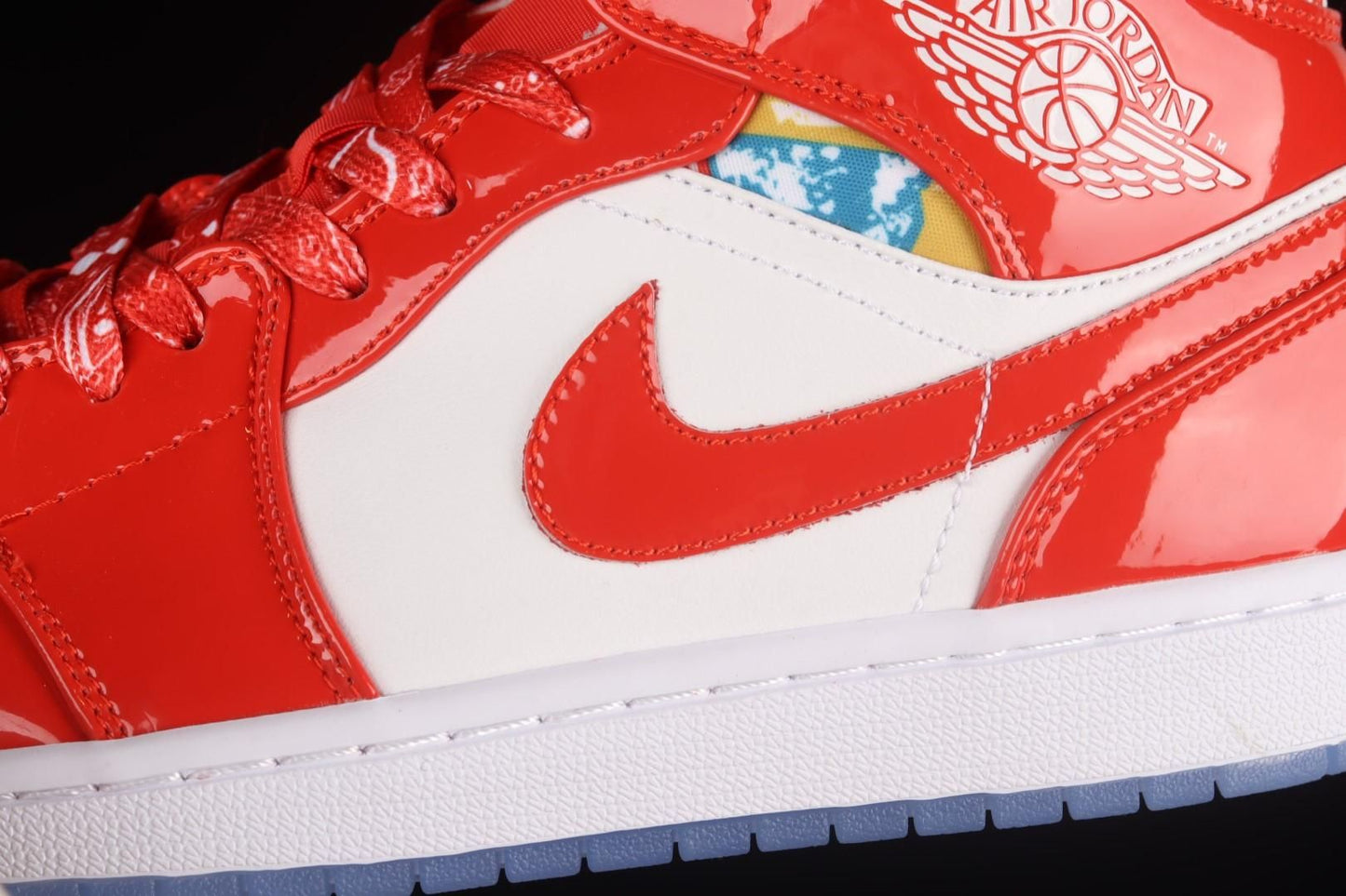 Air Jordan 1 AJ1 Mid – Barcelona Sweater – Red Patent