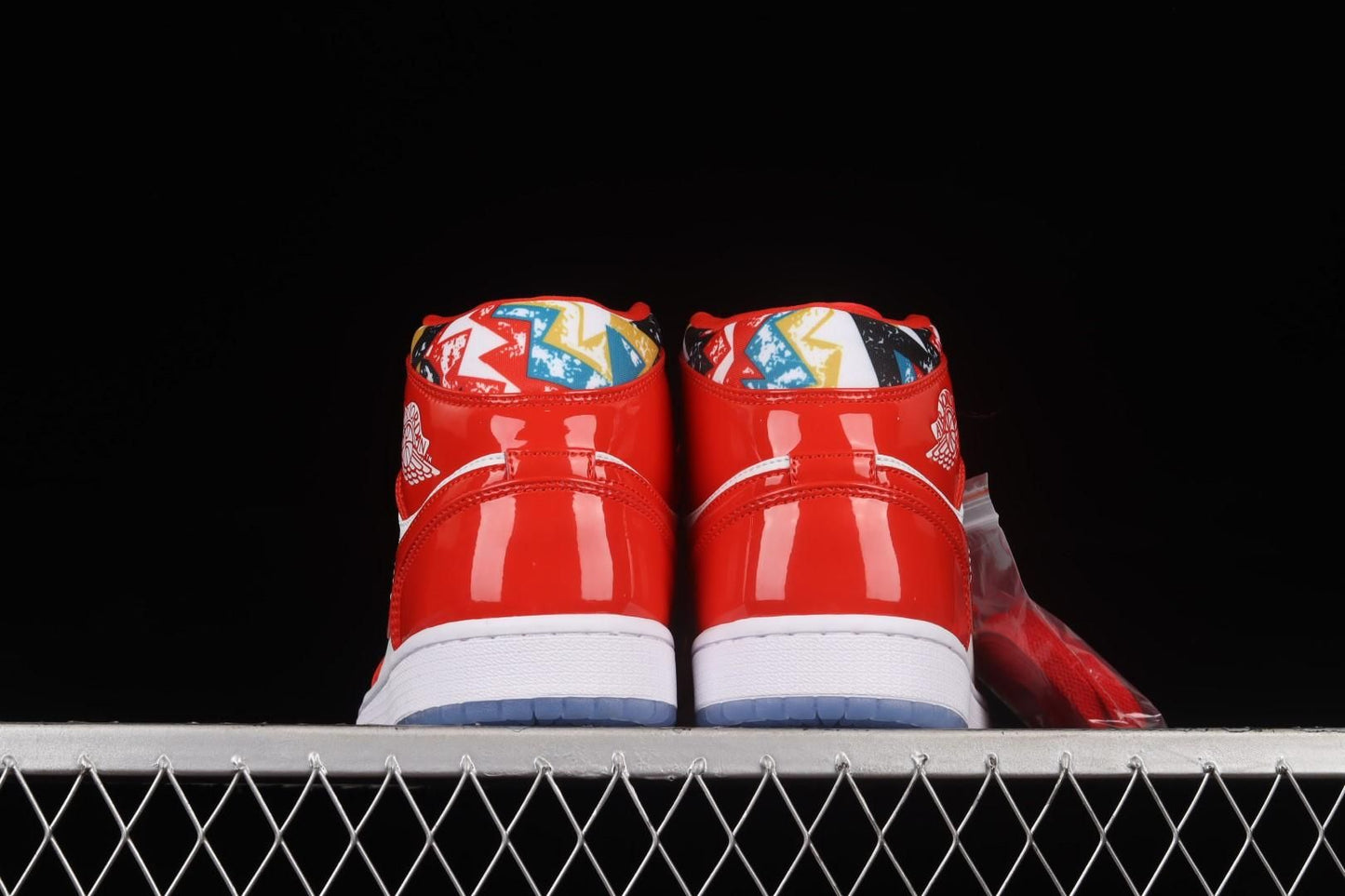 Air Jordan 1 AJ1 Mid – Barcelona Sweater – Red Patent
