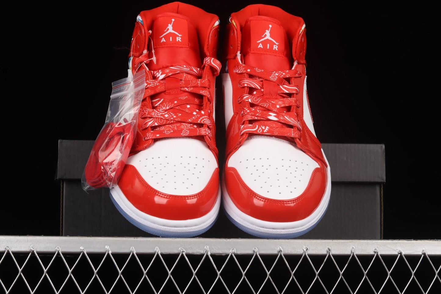Air Jordan 1 AJ1 Mid – Barcelona Sweater – Red Patent