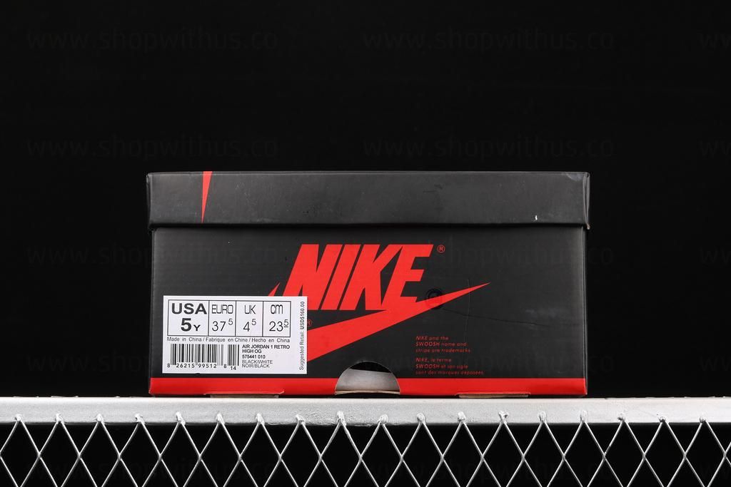 Unisex Air Jordan 1 AJ1 Retro OG High - Black/White
