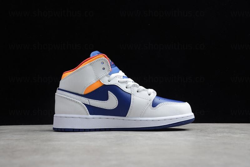 Air Jordan 1 AJ1 Mid – White Deep/Royal Blue