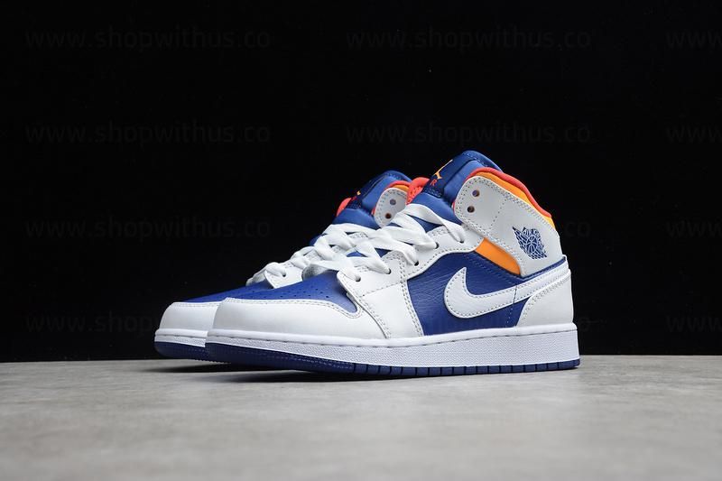 Air Jordan 1 AJ1 Mid – White Deep/Royal Blue