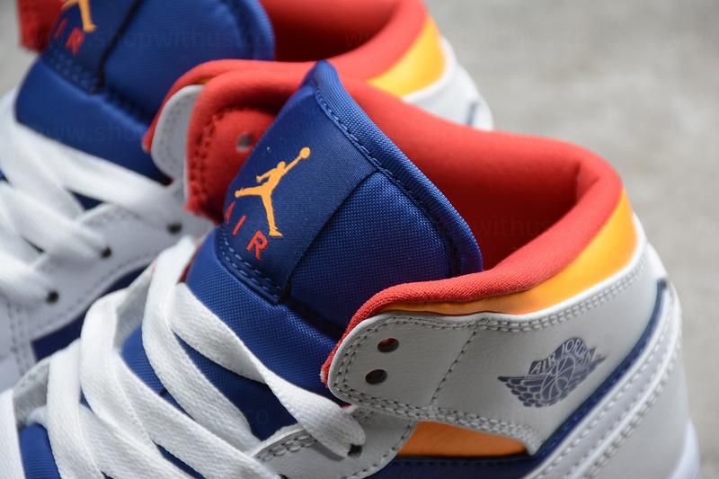 Air Jordan 1 AJ1 Mid – White Deep/Royal Blue