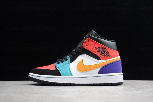 Air Jordan 1 AJ1 Mid – Bred/MultiColor