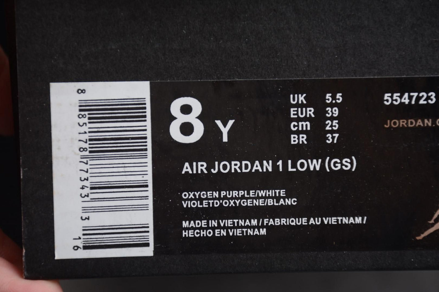 Air Jordan 1 AJ1 Low – Oxygen Purple