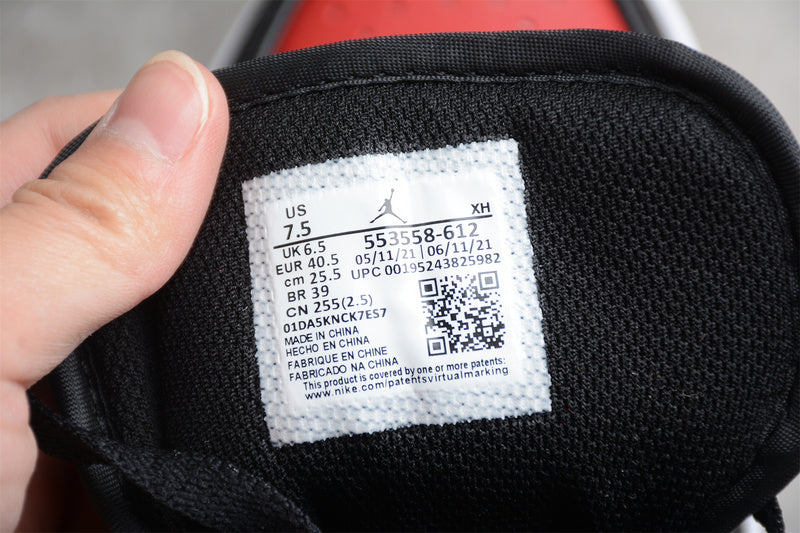 Air Jordan 1 AJ1 Low - Bred Toe