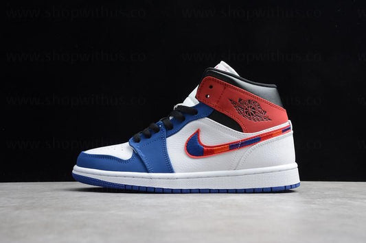 Air Jordan 1 AJ1 Mid – Multicolored Swoosh