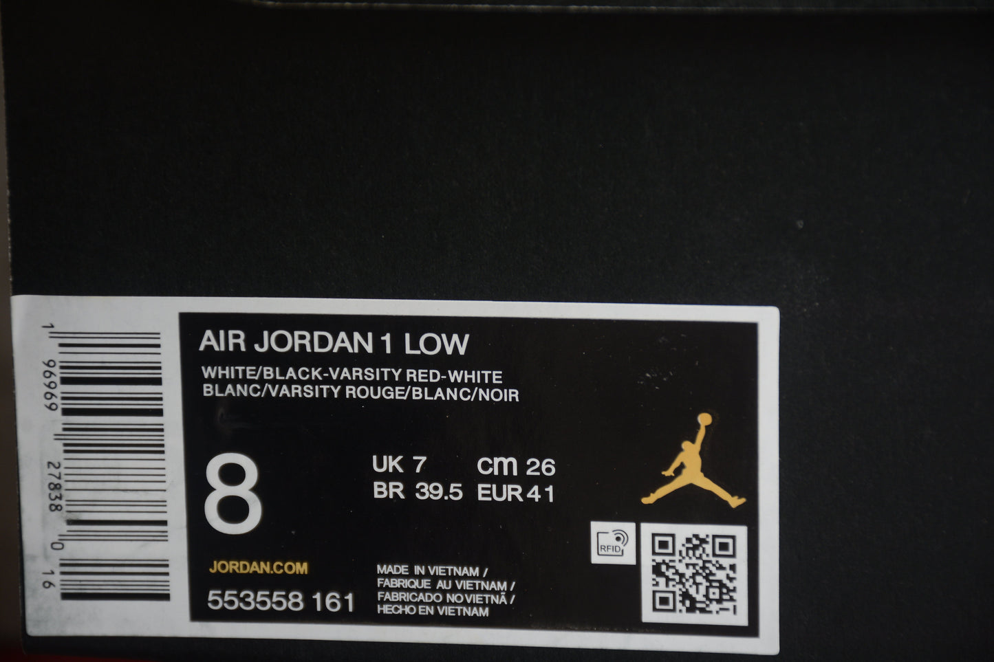 Air Jordan 1 AJ1 Low – Bred Toe 2.0