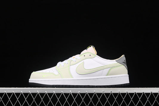 Air Jordan 1 AJ1 Retro Low – White Ghost/Green