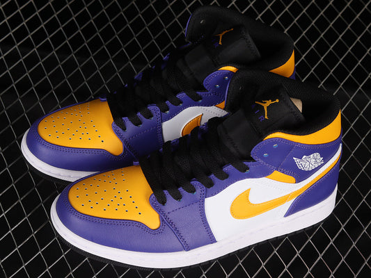 Air Jordan 1 AJ1 Mid – Lakers