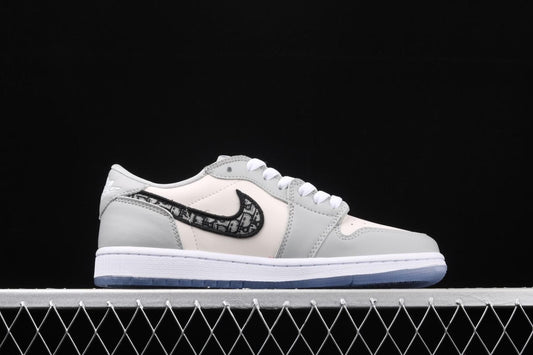 DI0R x Air Jordan 1 AJ1 Retro Low – Grey
