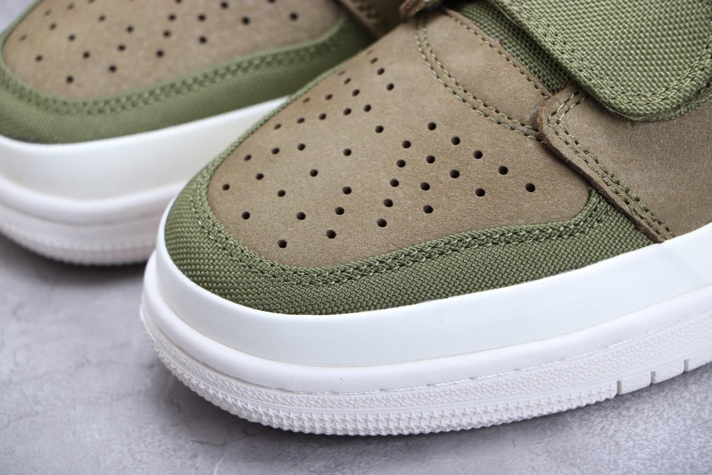 Air Jordan 1 AJ1 Retro High Double Strap - Olive Canvas