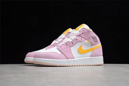Unisex Air Jordan 1 AJ1 Mid Light – Arctic Pink