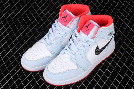 Air Jordan 1 AJ1 Mid – Half Blue Polka Dot
