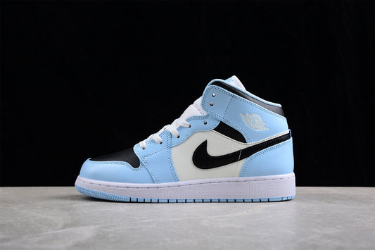 Unisex Air Jordan 1 AJ1 Mid – Ice Blue