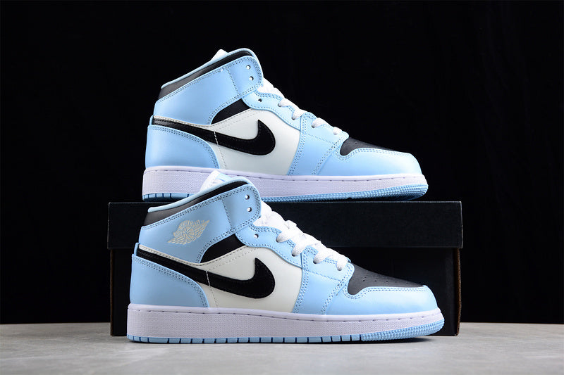 Unisex Air Jordan 1 AJ1 Mid – Ice Blue