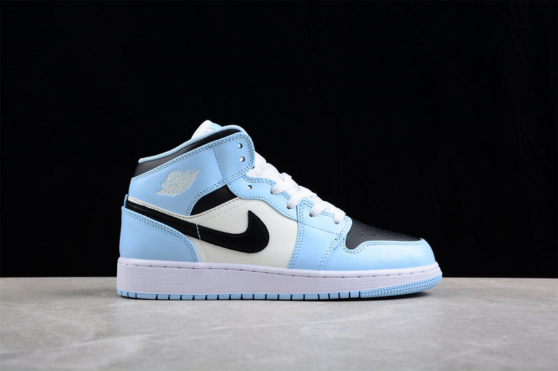 Unisex Air Jordan 1 AJ1 Mid – Ice Blue