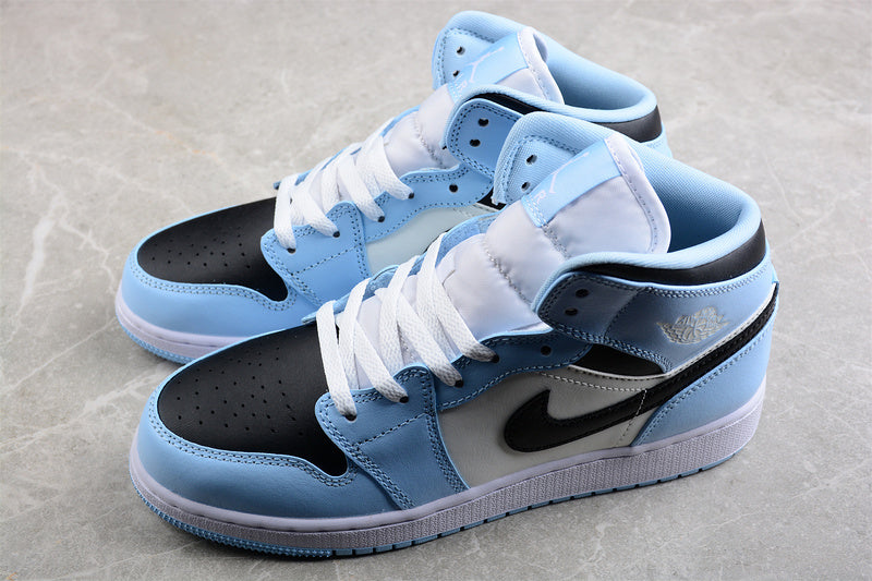 Unisex Air Jordan 1 AJ1 Mid – Ice Blue