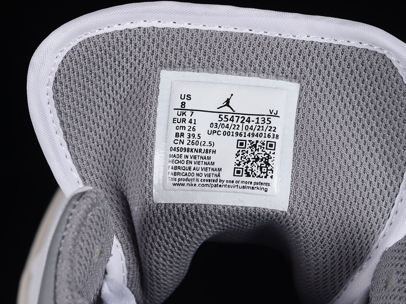 Air Jordan 1 AJ1 mid - NATURAL GREY