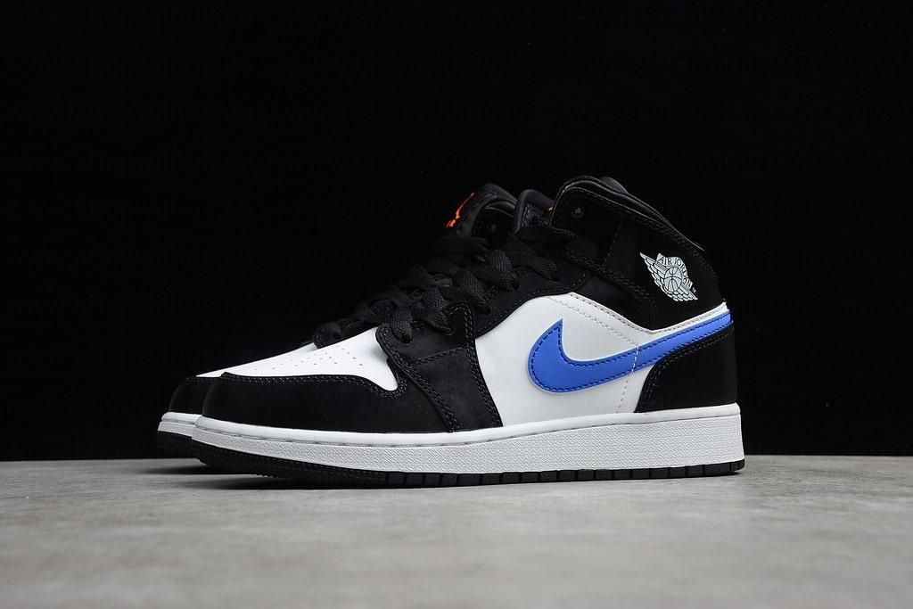 Air Jordan 1 AJ1 Mid Retro – Racer Blue White