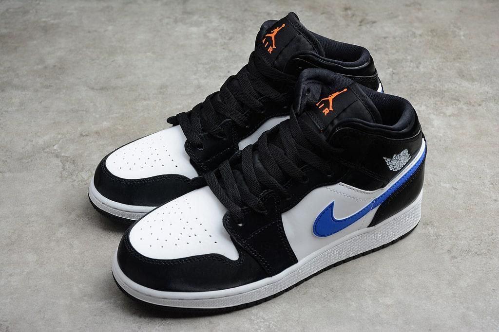 Air Jordan 1 AJ1 Mid Retro – Racer Blue White