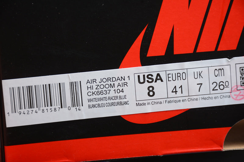 Unisex Air Jordan 1 AJ1 High Zoom - Racer Blue