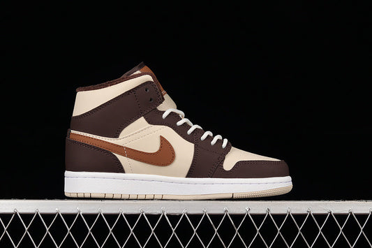 Air Jordan 1 AJ1 Mid – "Brown Basalt Oatmeal"