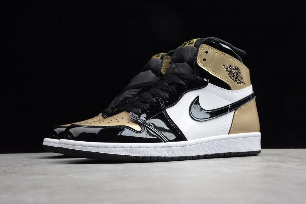 Air Jordan 1 AJ1 Retro High - Patent Gold Toe