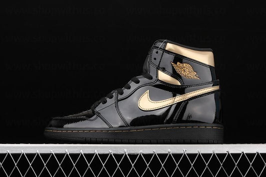 Air Jordan 1 AJ1 High - Black Metallic Gold