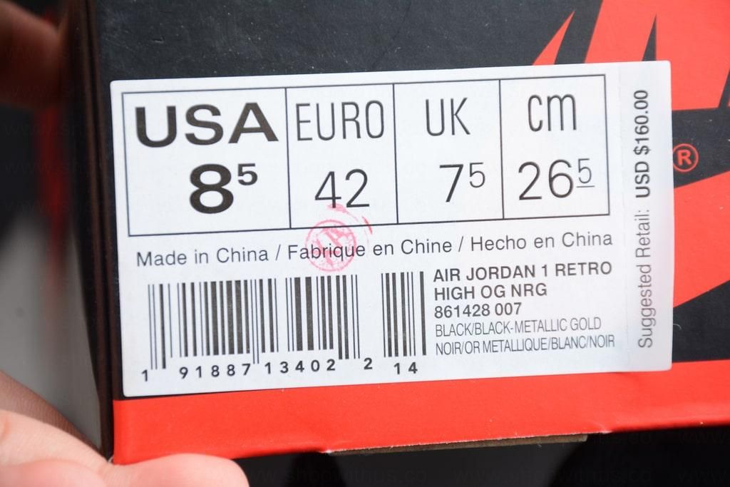 Air Jordan 1 AJ1 Retro High - Patent Gold Toe