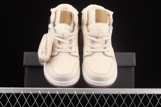 Air Jordan 1 AJ1 Mid – Fleece Pearl White