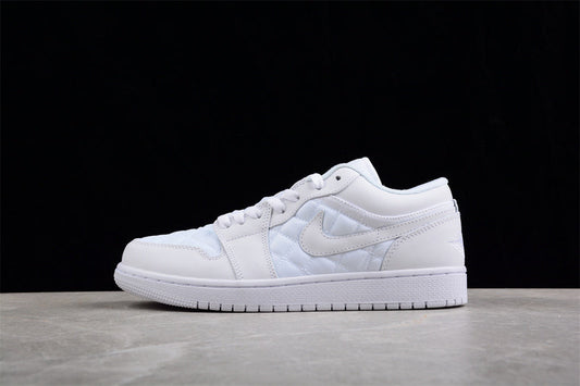 Air Jordan 1 AJ1 Low Quilted – Triple White