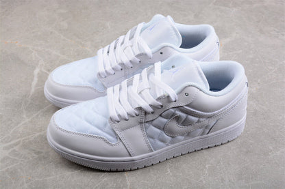 Air Jordan 1 AJ1 Low Quilted – Triple White