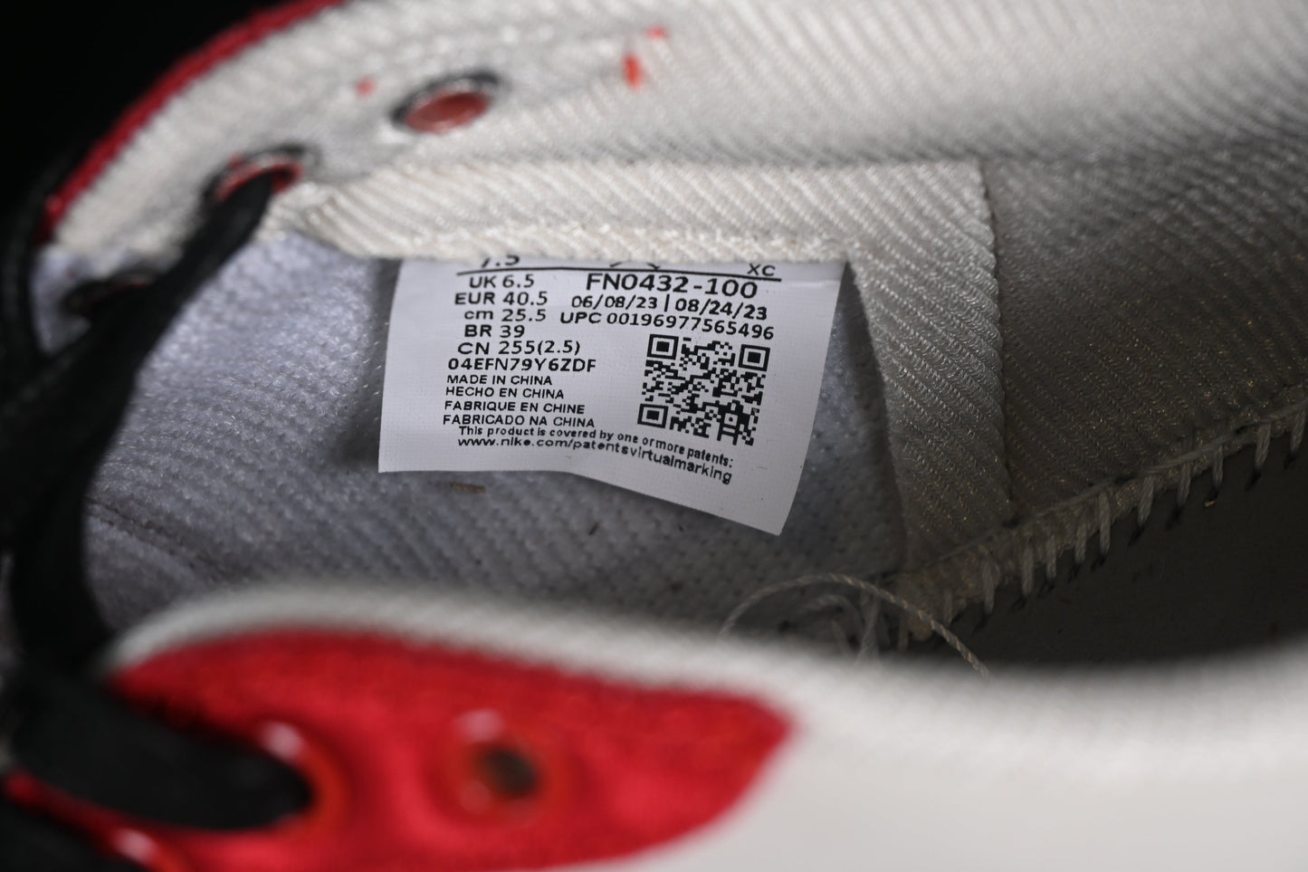Air Jordan 1 AJ1 Low x Trophy Room – Varsity Red