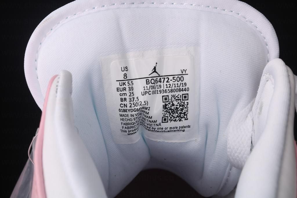 Unisex Air Jordan 1 AJ1 Retro - Pink/white