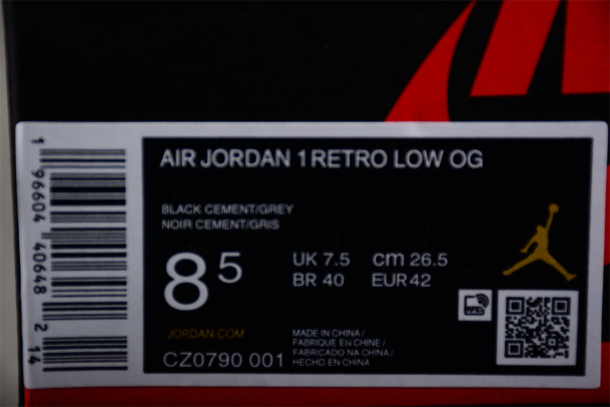 Air Jordan 1 AJ1 Low – Black Cement